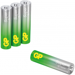 Батарейки Алкалиновые GP Super G-Tech 15а Аa 4шт в Пленке