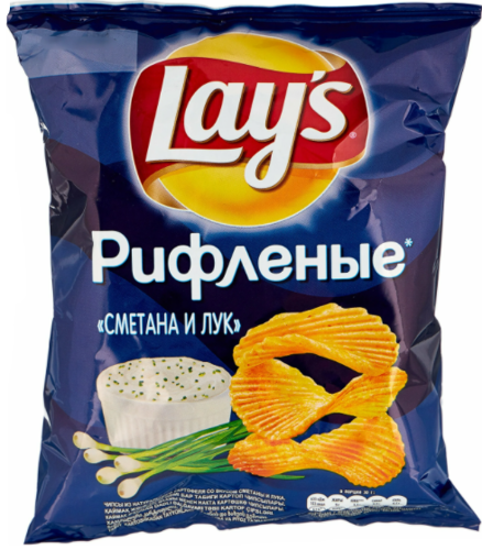 Лейз Рифленые "Сметана и лук" 70гр