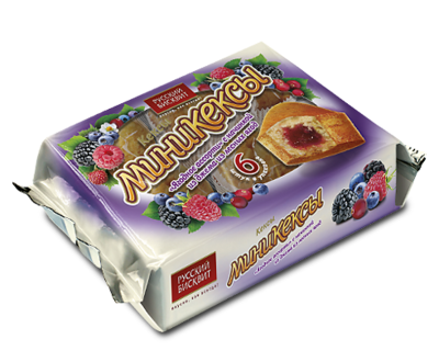 Мини маффины Русский бисквит Ягодное ассорти 200 г