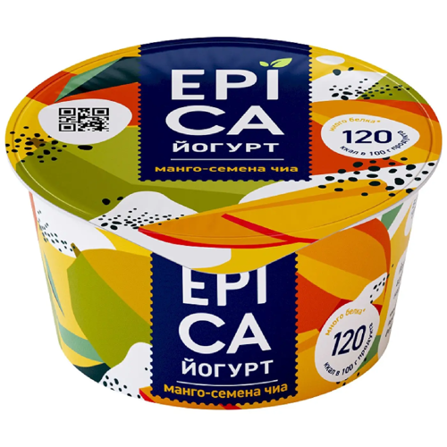Йогурт Epica Манго Семена Чиа 5% 130г