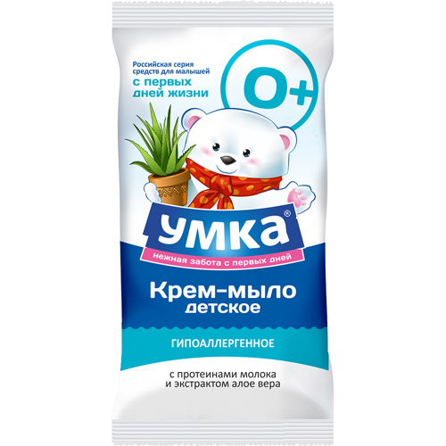 Умка Крем-мыло детское гипоаллерг. с протеинами молока и экстрактом алоэ вера уп. 80 г