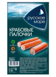 Палочки Крабовые Русское Море Имитация Замороженные 200гр
