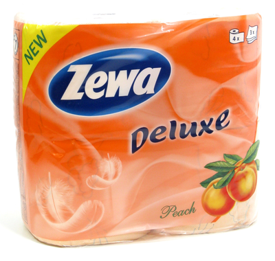 Бумага туалетная ZEWA "Deluxe Peach" трехслойная 4 рул