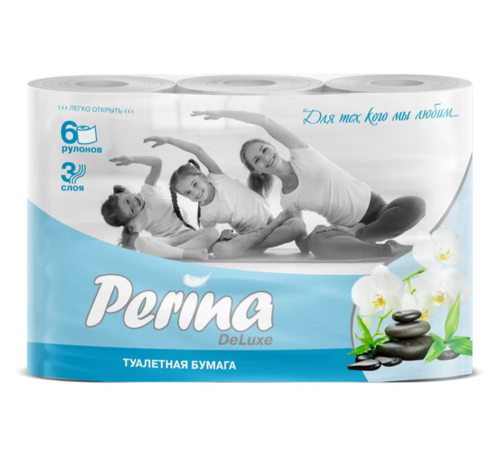 Туалетная Бумага Perina Deluxe 3 Слоя 6 Рулонов