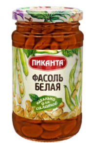 Фасоль ПИКАНТА белая в собственном соку 360 г