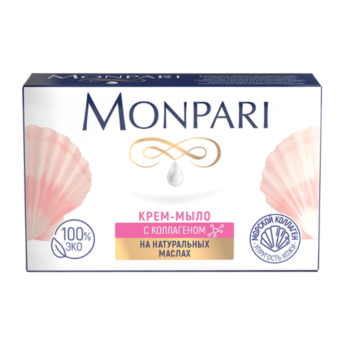 Крем-Мыло Твердое Monpari с Коллагеном 100г
