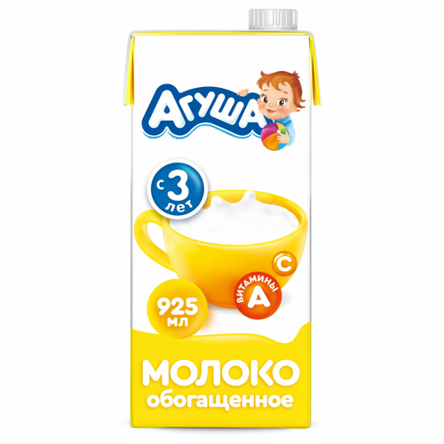 Агуша молоко ультрапастеризованное с 3 лет 3.2% 925г