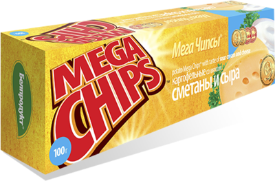 Чипсы MEGA CHIPS сметана и сыр 100 г