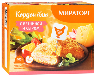 Кордон блю МИРАТОРГ с ветчиной и сыром 405 г