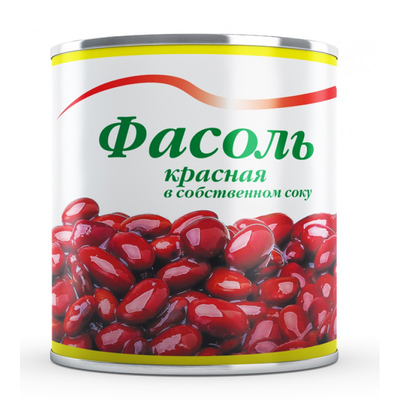 Фасоль КРАСНАЯ ЛИНИЯ красная в собственном соку 400 г