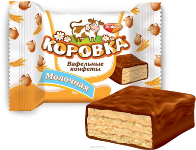 Конфеты Рот Фронт Коровка Вафельная Молочная 250г