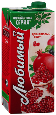 Любимый Яблоко, Гранат и Черноплодная Рябина для детского питания 0.95л