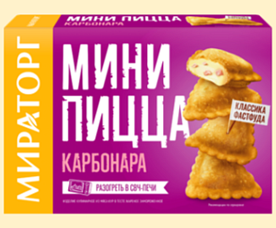Мини пицца "Карбонара" МИРАТОРГ 250г
