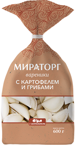 Вареники с картофелем и грибами 600г