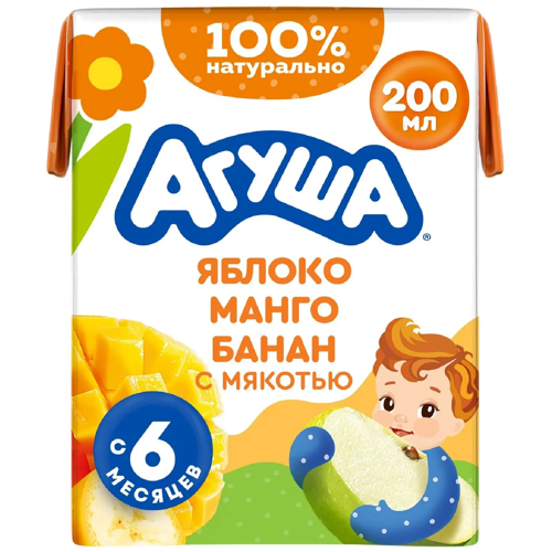 Сок Агуша Яблоко Манго Банан 200мл