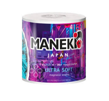 Бумага туалетная MANEKI "Dream" двухслойная с тиснением и ароматом магнолии 12 шт