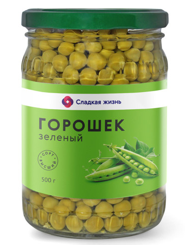 Горошек Зеленый 500г Сладкая Жизнь