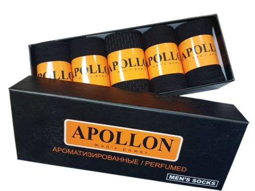 Ароматизированные мужские носки высокой посадки APOLLON 5 пар