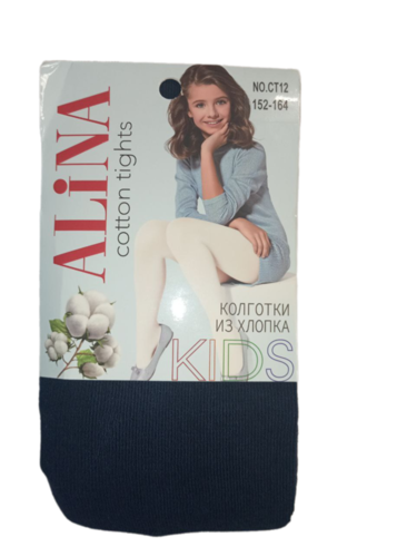 Колготки Alina подростковые из бамбука р. 152-164 синие