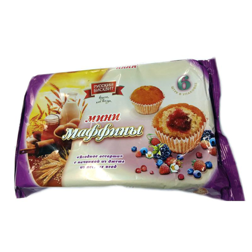 Мини маффины Русский бисквит Ягодное ассорти 200 г