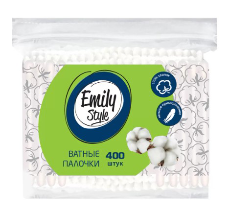 Ватные палочки EMILY STYLE 400 шт