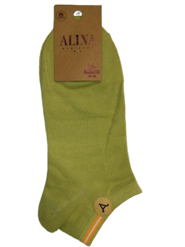 Носки женские однотонные укороченные Alina р. 36-41 салатовые