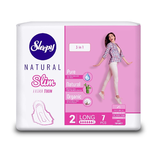 Прокладки гигиенические SLEEPY "Natural Slim Extra" 7 шт