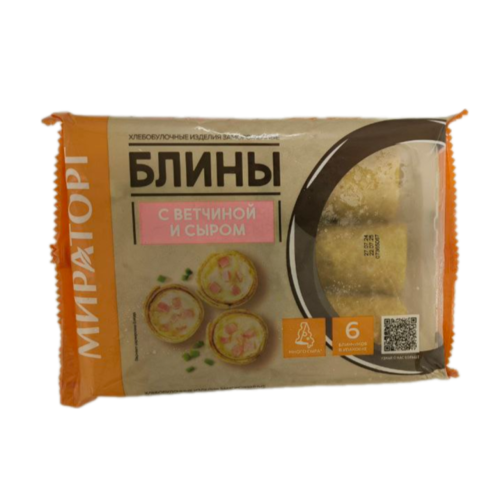 Блины МИРАТОРГ с ветчиной и сыром 360 г