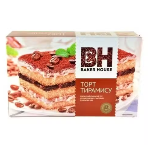 Торт Baker House Бисквитный Трехслойный Тирамису 350г