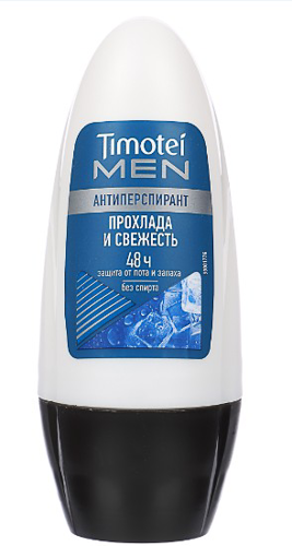 Антиперспирант TIMOTEI MEN "Прохлада и свежесть" шариковый 50 мл