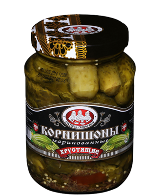 Корнишоны Скатерть-Самобранка Маринованные Хрустящие 370г