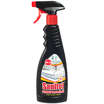 Средство чистящее SANITOL 3в1 универсальное для удаления налета, разводов и ржавчины 500 мл