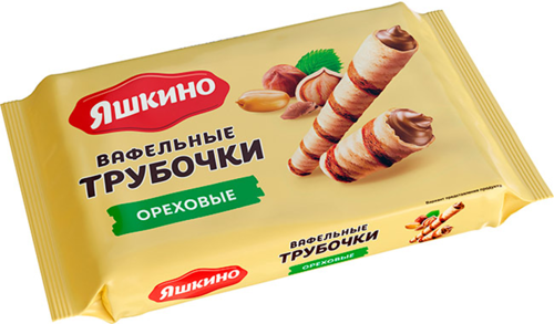Трубочки Вафельные Яшкино Ореховые 190 гр