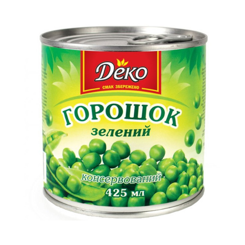 Горошек зеленый DEKO 425 г