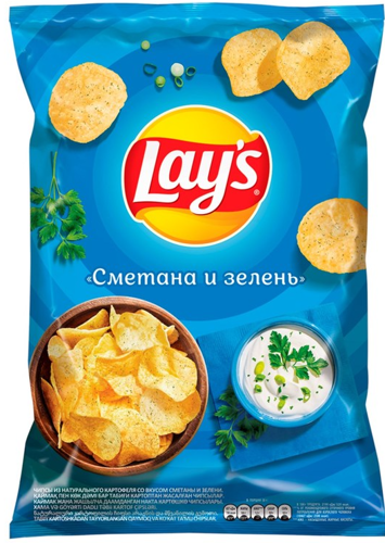 Чипсы LAYS сметана и зелень 70 г