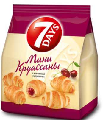 Круассаны 7 Days Мини с Начинкой Черешня 265г