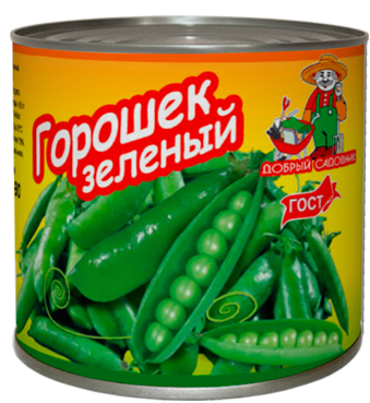 Горошек зеленый ДОБРЫЙ САДОВНИК 420 г