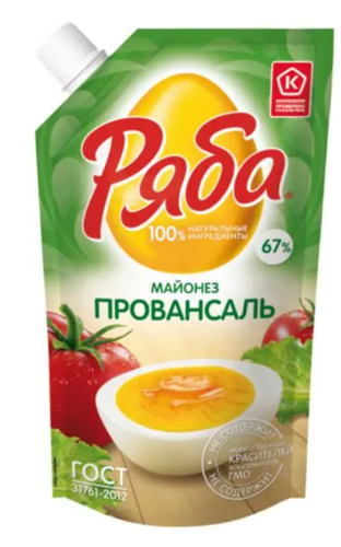 Майонез Ряба Провансаль 67% 192г дой-пак