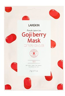 Маска для лица LANSKIN "Fresh Berries Goji Berry Mask" тканевая с ягодами годжи 21 г