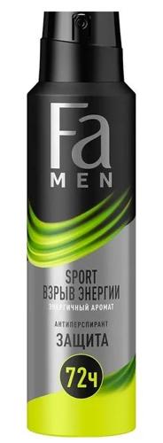 Антиперспирант FA Men "Sport Взрыв энергии" спрей 150 мл