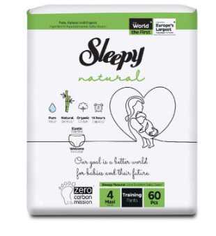 SLEEPY Natural Double Jumbo
Подгузники-трусики Maxi р. 4 (7-14кг.) уп. 60