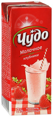 Коктейль Молочный Чудо Клубника 2% 210г