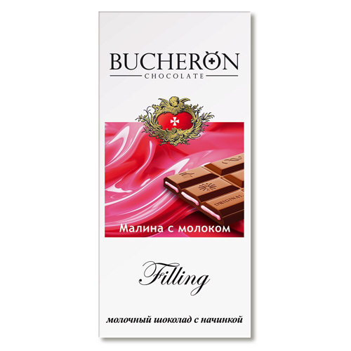 Шоколад Bucheron Filling Молочный Малина с Молоком 85г