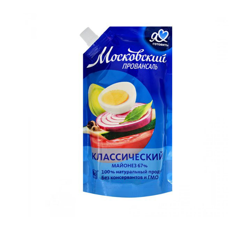 Майонез Московский Провансаль Классический 67% 200мл дой-пак
