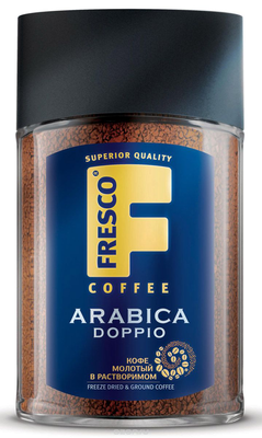 Кофе Молотый в Растворимом Fresco Arabica Doppio 100г