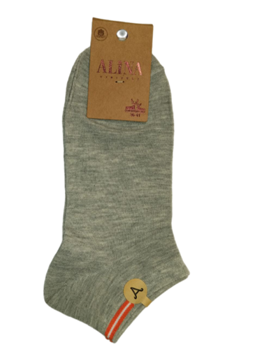 Носки женские однотонные укороченные Alina р. 36-41 серые