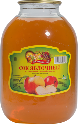 Сок Мостовский Яблоко осветленный 3 л