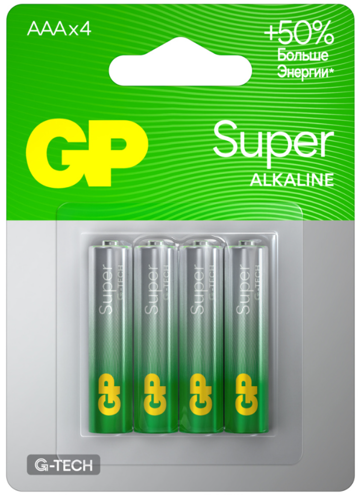 Батарейки GP Super ААА 4шт