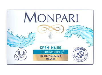 Крем-Мыло Твердое Monpari с Гиалуроном 100г