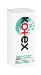 Прокладки гигиенические Kotex Antibacterial экстра тонкие ежедневневные уп.20